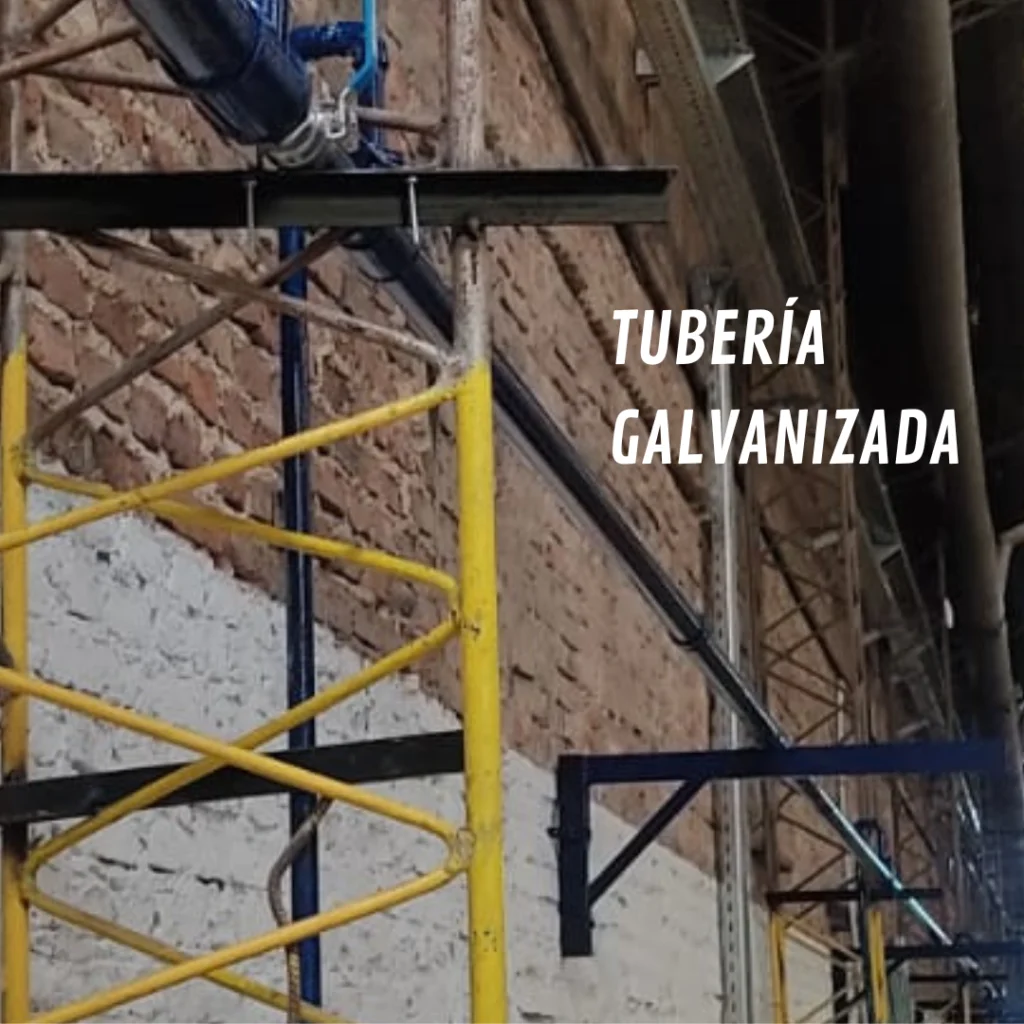 Línea de aire comprimido industrial